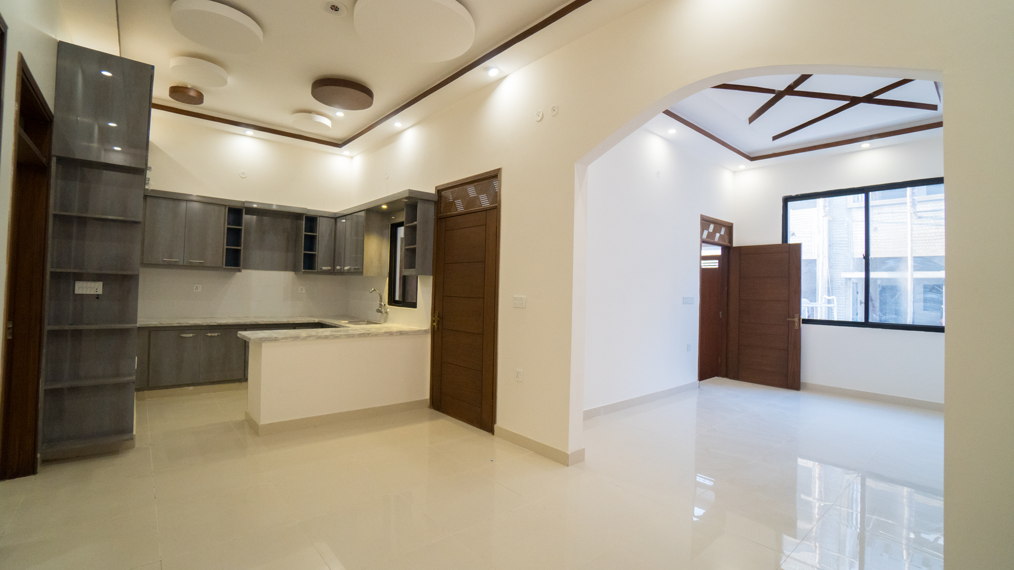 Villas exterior shaded by mature trees